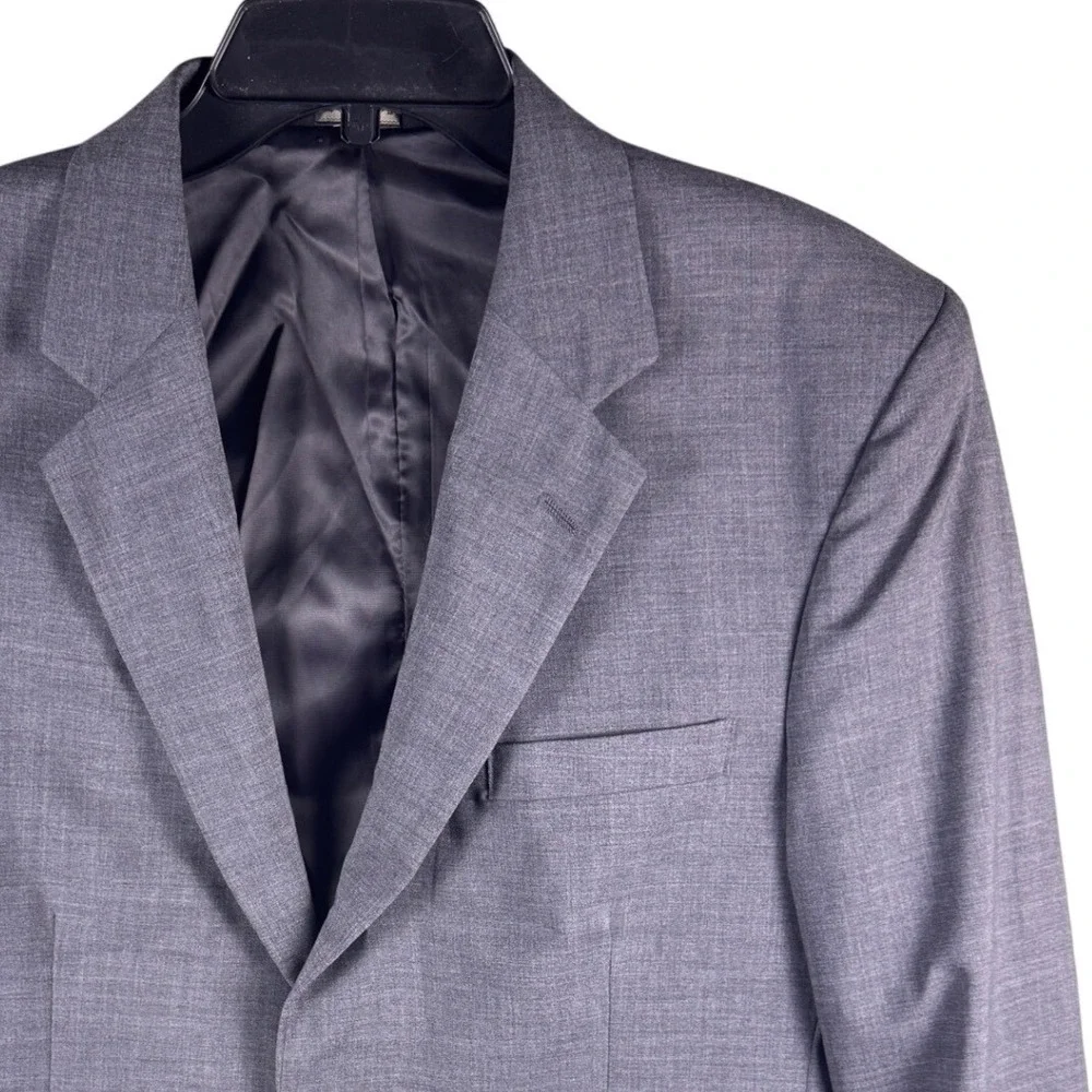 Jos A Bank Mens Grey 100% Wool 2 Button Blazer Sport Coat Jacket 42R 6015